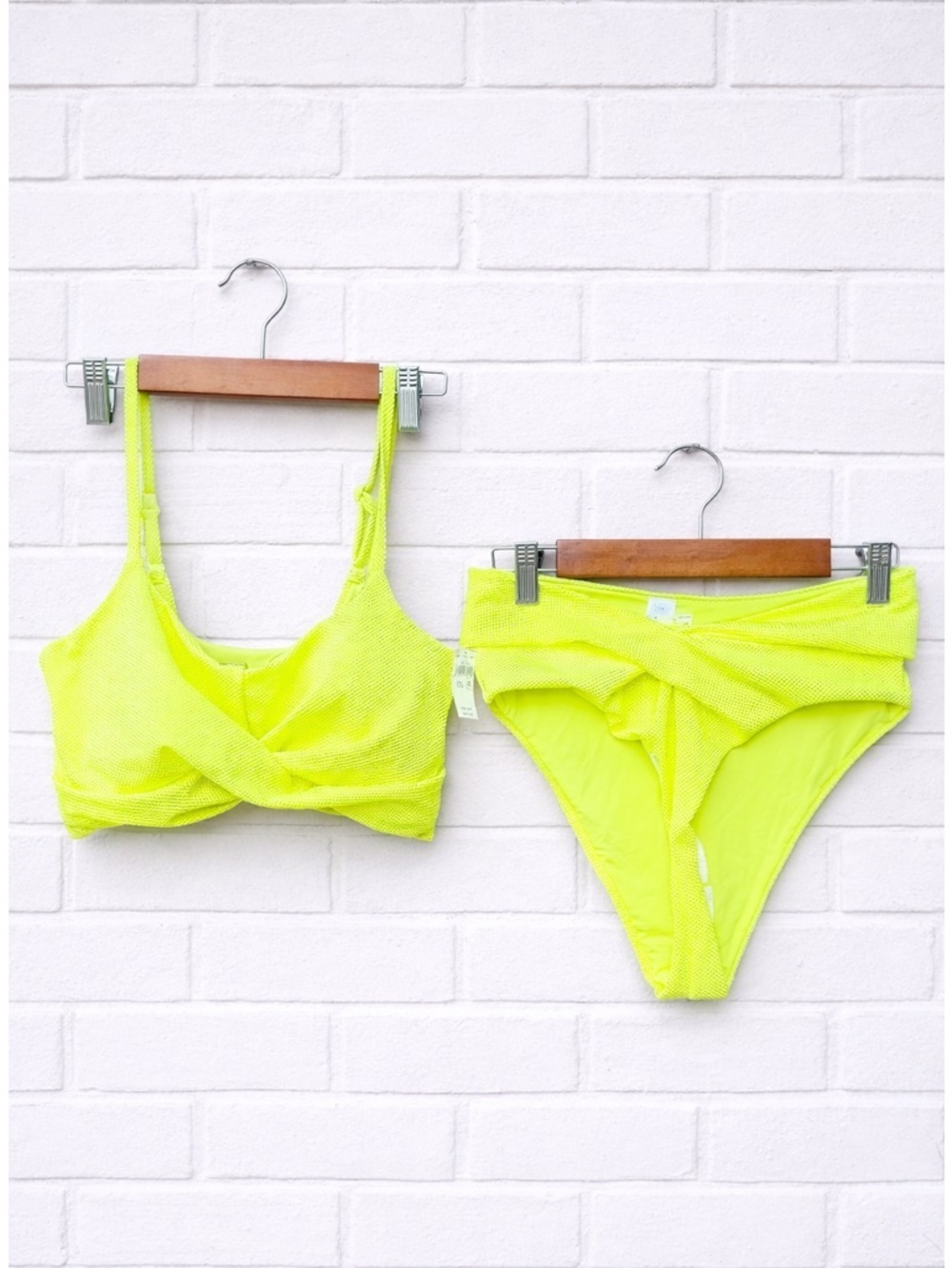 Aerie Bikini 2pc Swim Suit Bathing Swimwear NEW Real Good Scoop Cheeky neon
